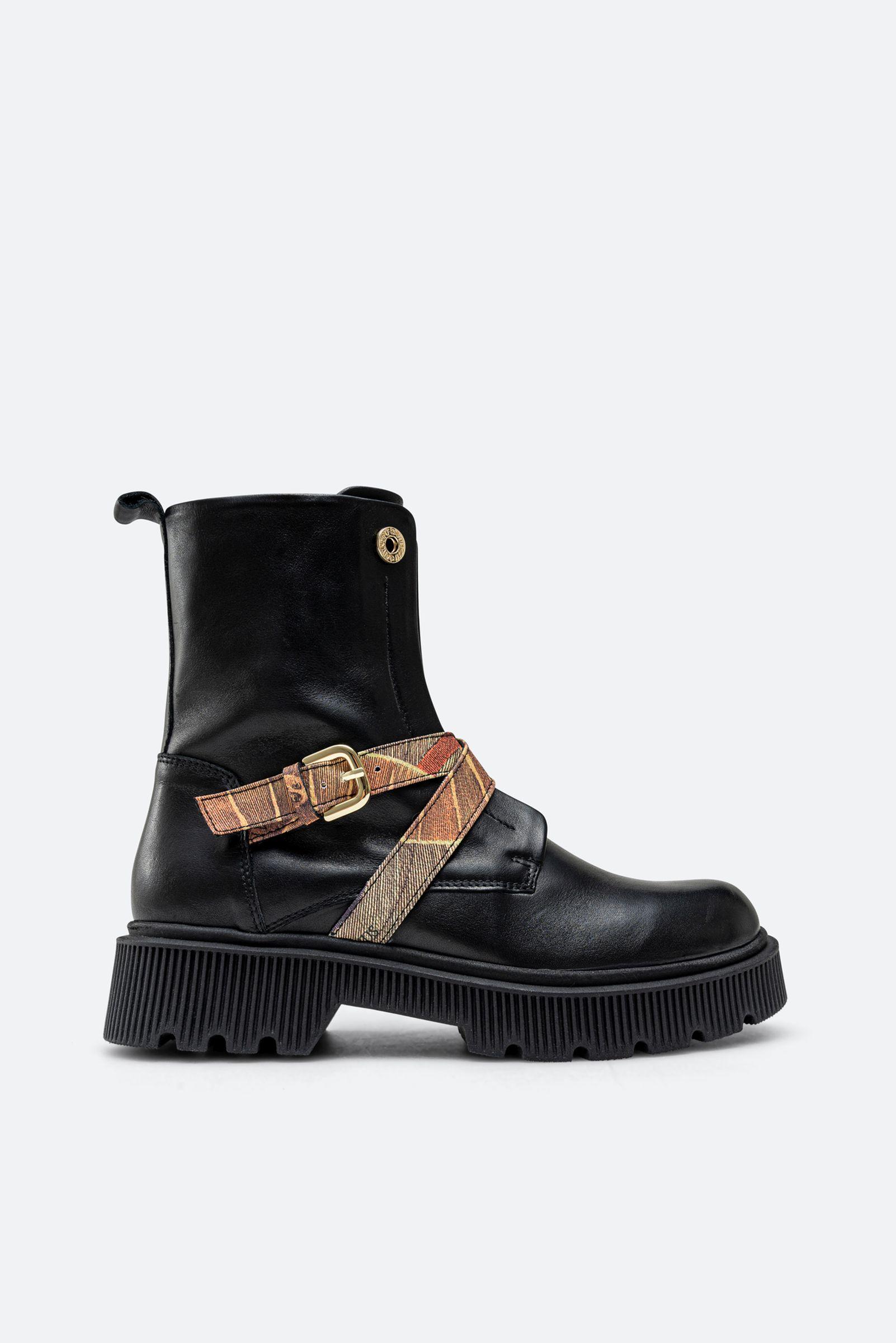 Stivaletto Joplyn in pelle stampa Planetarium colore nero