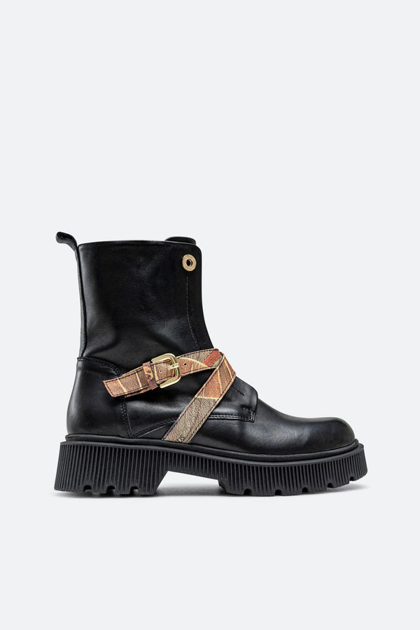Stivaletto Joplyn in pelle stampa Planetarium colore nero