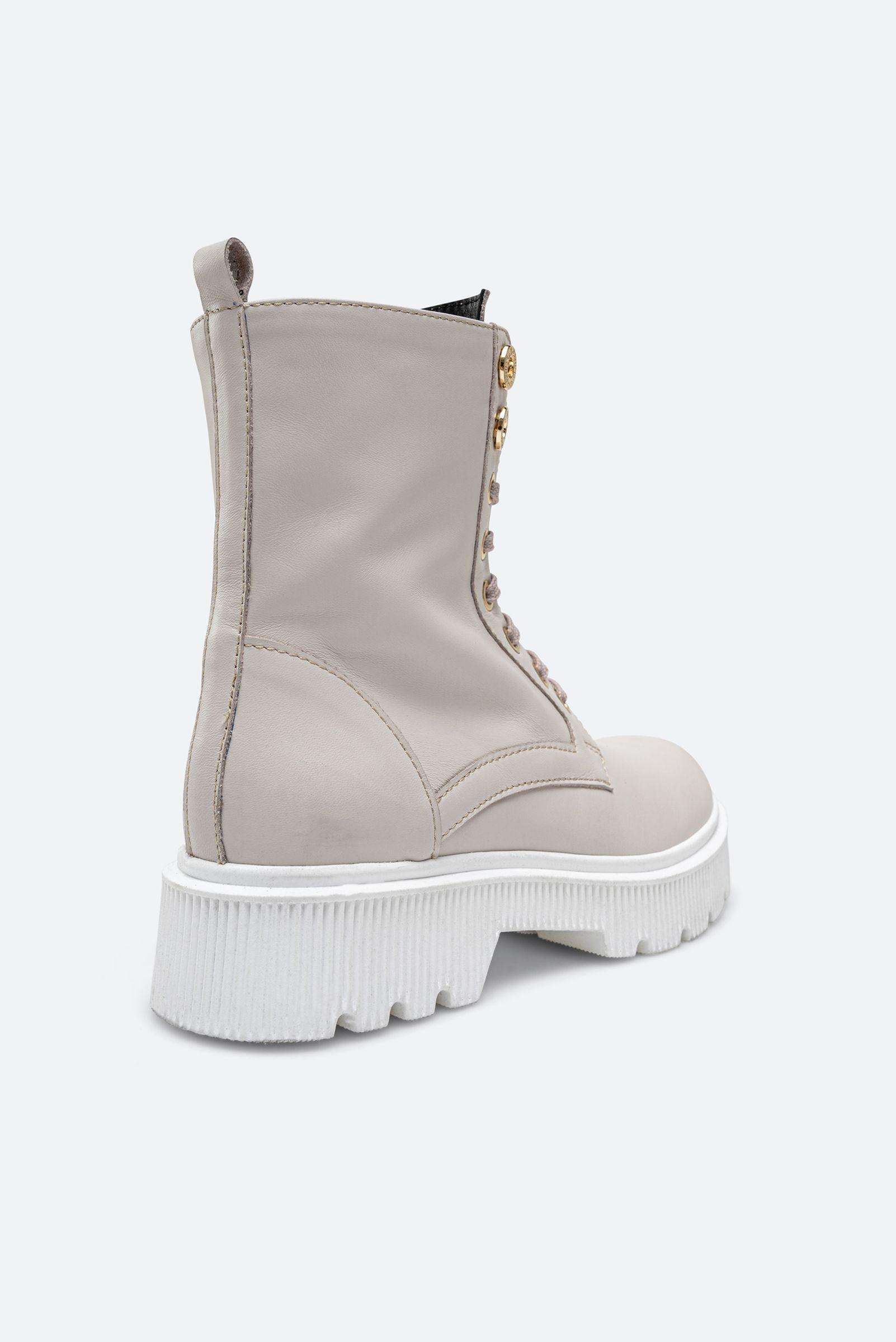 Joplyn Ankle Boot in Chalk Leather