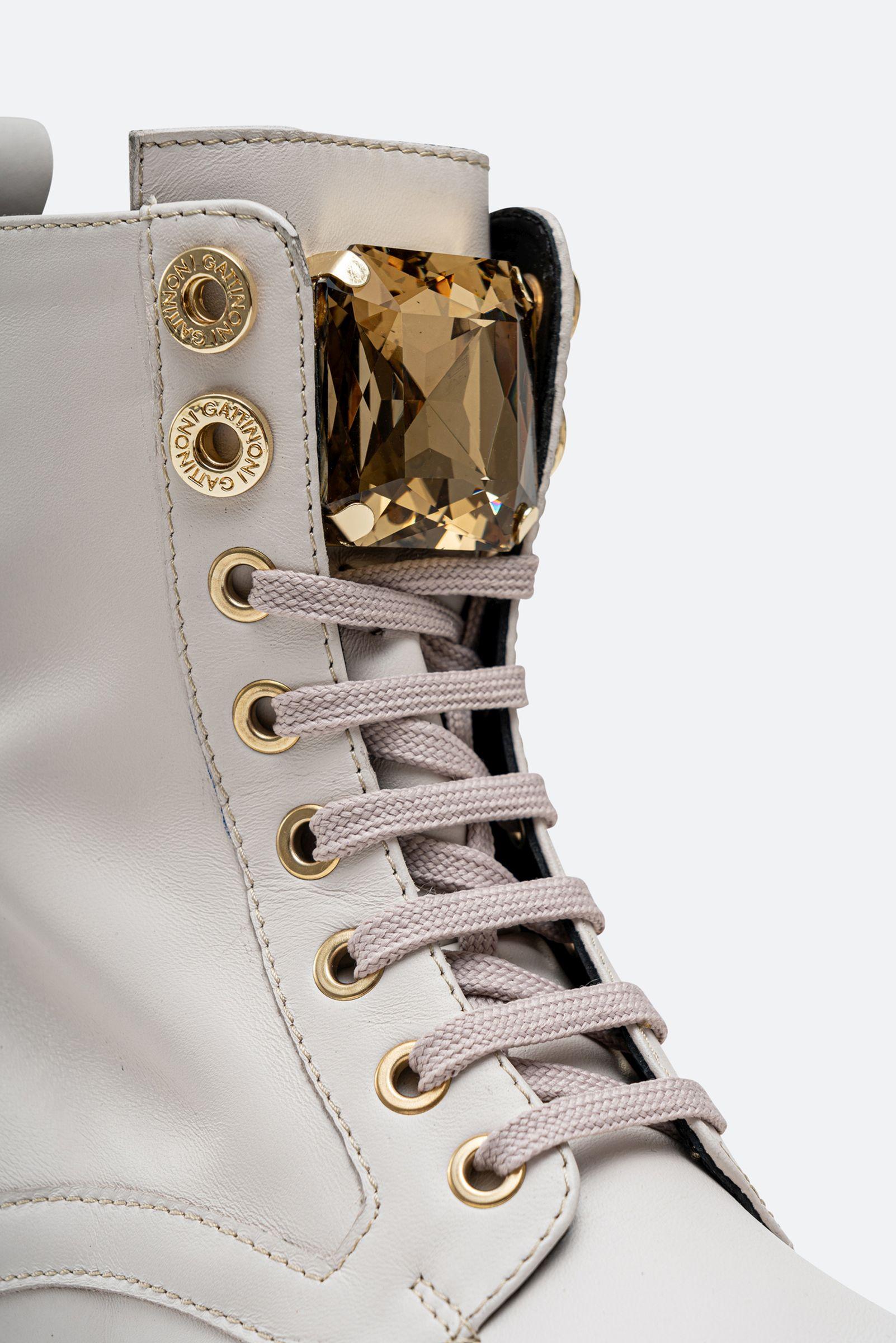 Joplyn Ankle Boot in Chalk Leather