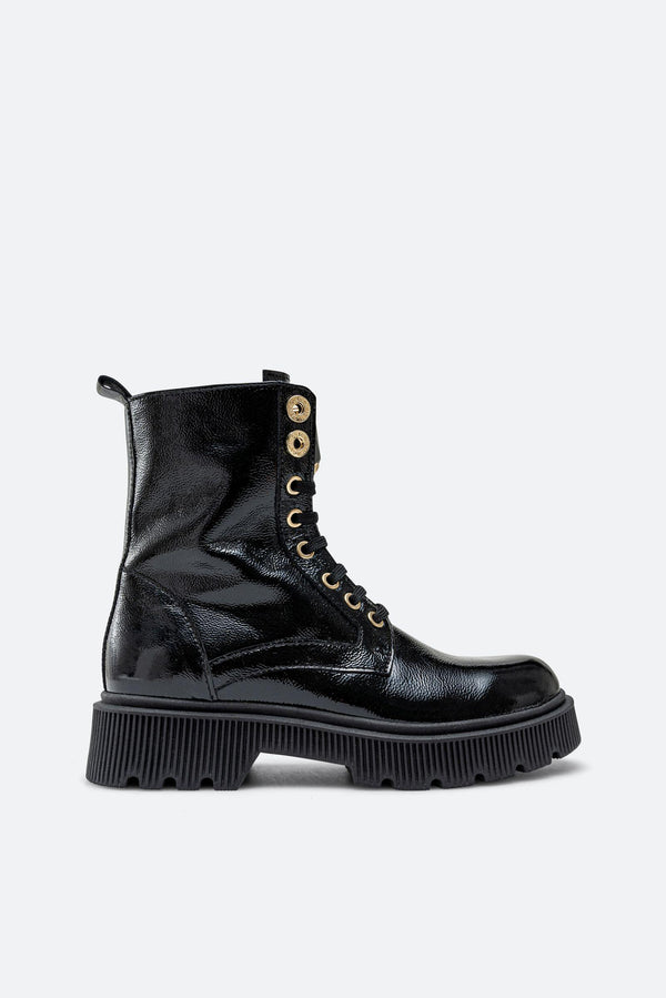 Stivaletto Joplyn in pelle lucida colore nero