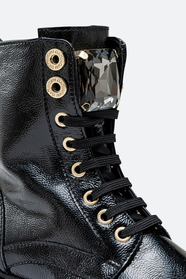 Stivaletto Joplyn in pelle lucida colore nero