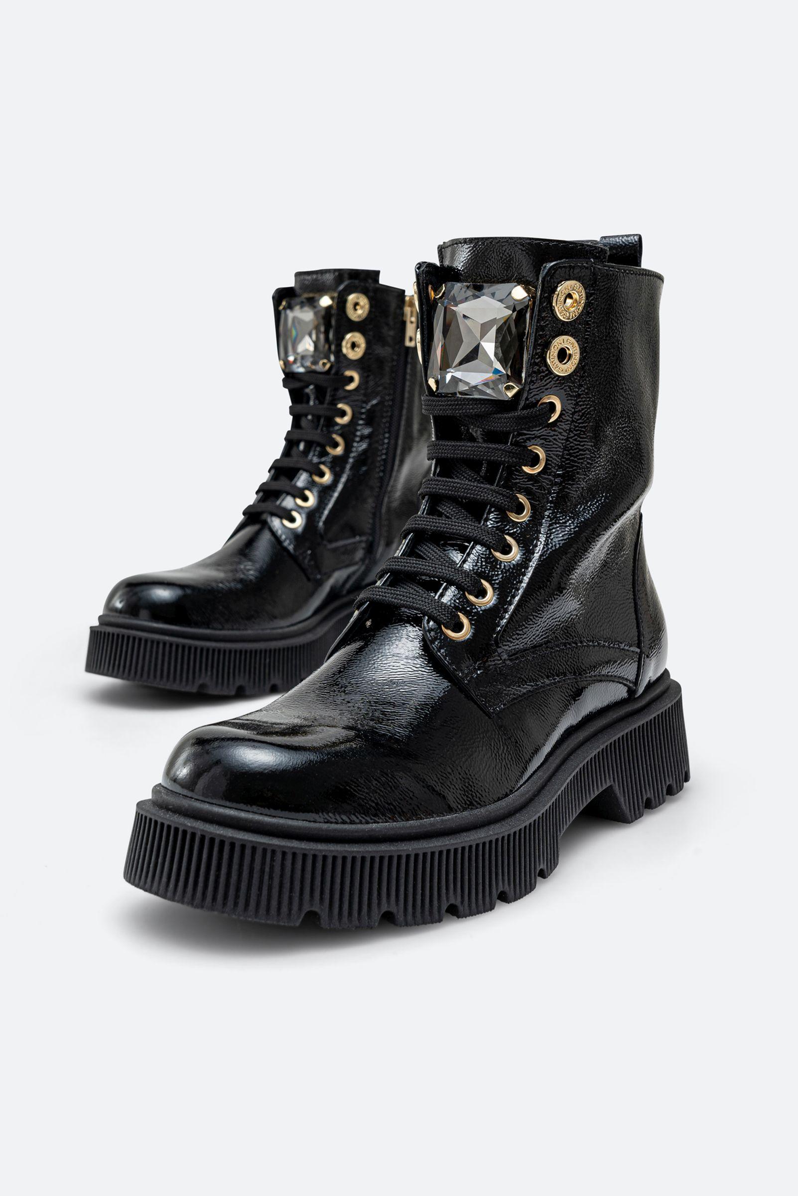 Stivaletto Joplyn in pelle lucida colore nero