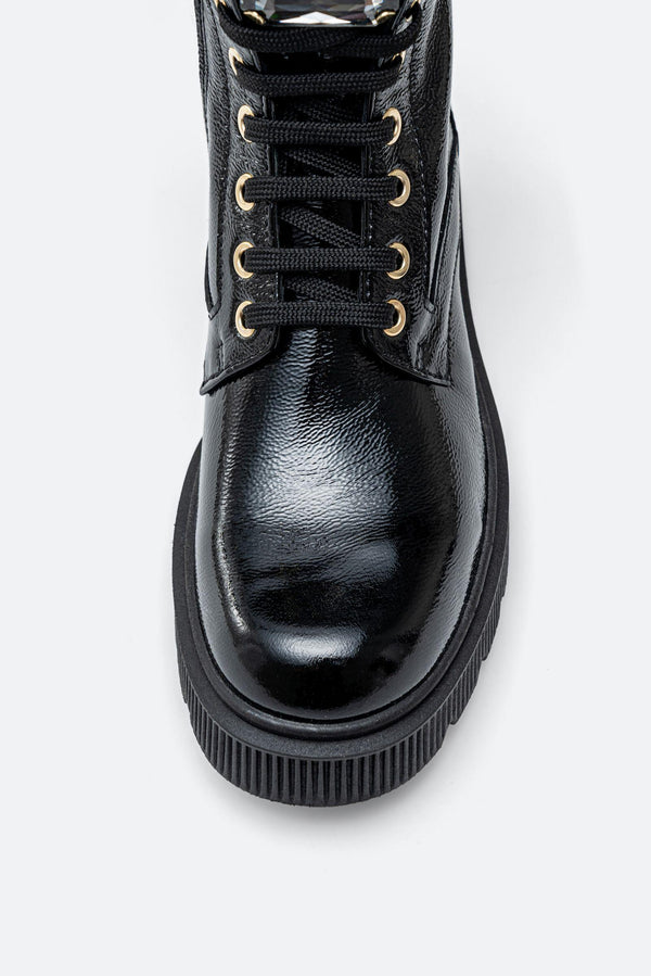 Stivaletto Joplyn in pelle lucida colore nero