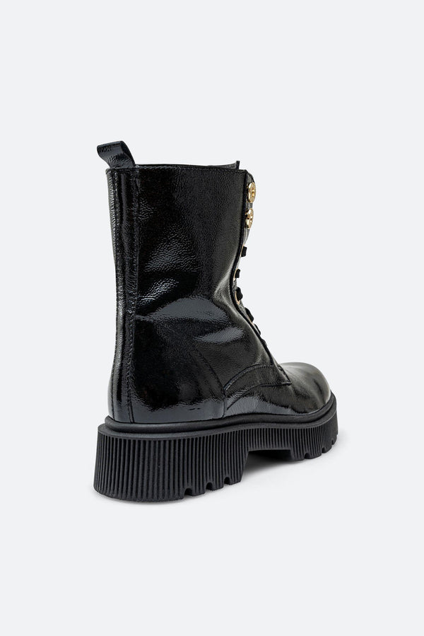 Stivaletto Joplyn in pelle lucida colore nero