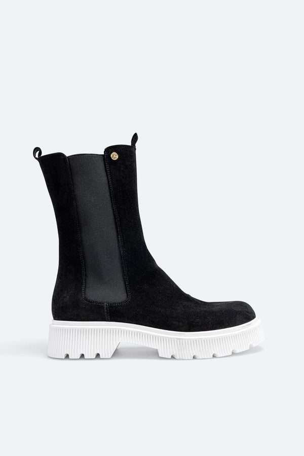 Stivaletto Joplyn in pelle scamosciata colore nero