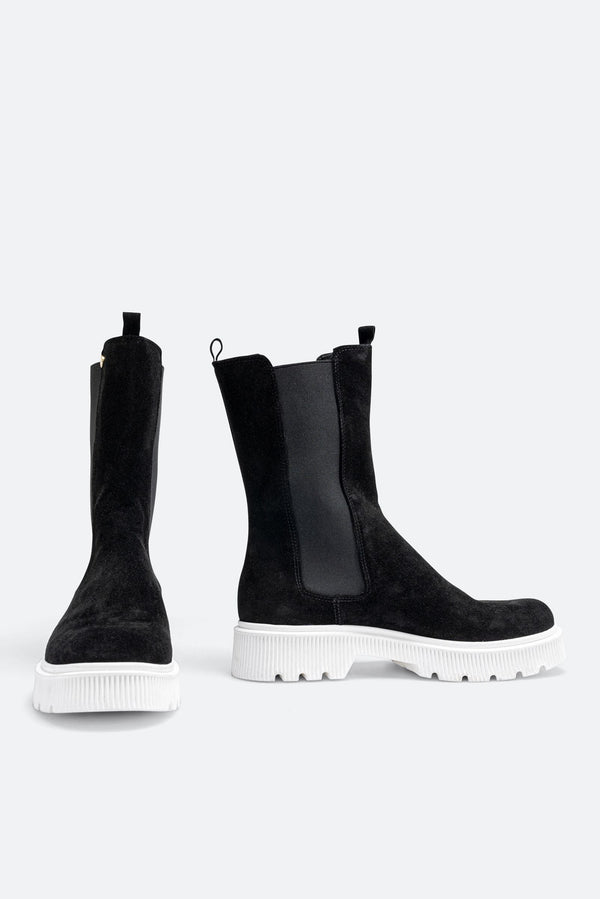 Stivaletto Joplyn in pelle scamosciata colore nero