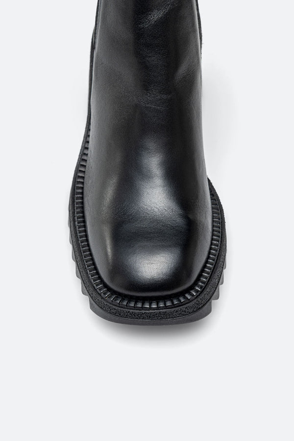 Stivaletto Leadore in pelle stampa Planetarium colore nero