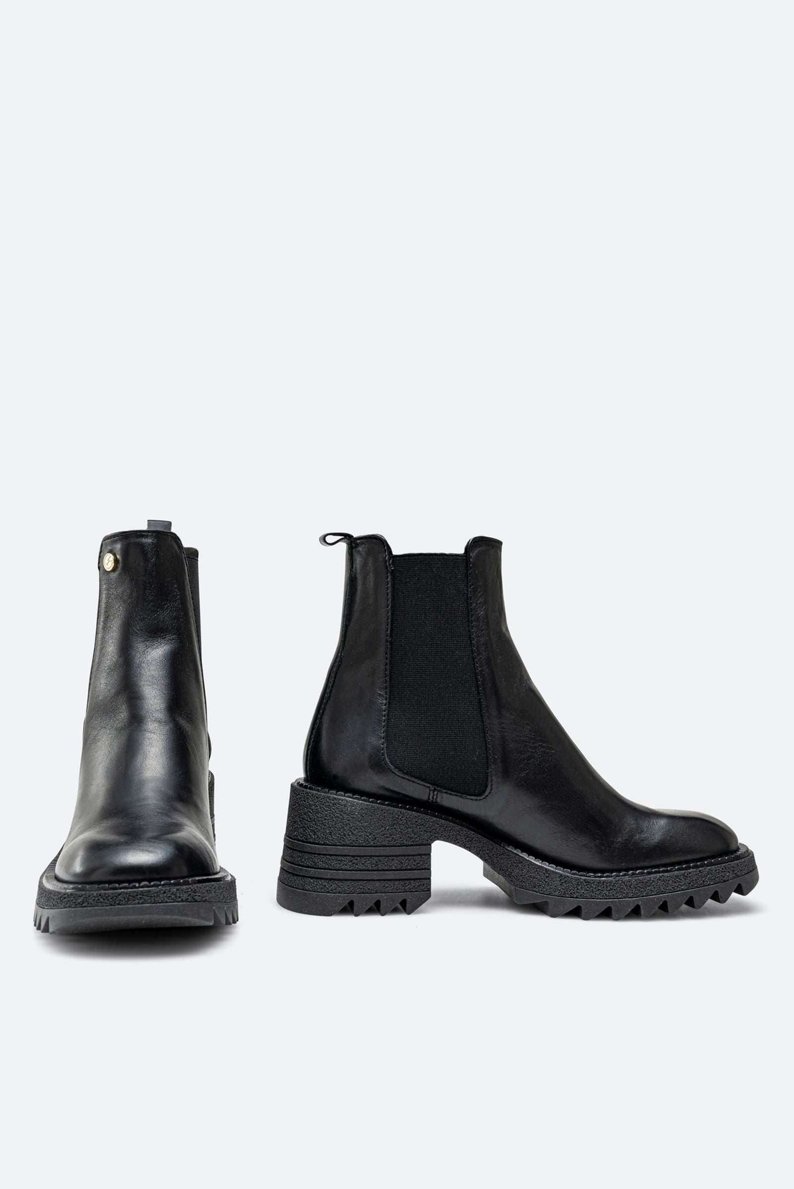 Stivaletto Leadore in pelle stampa Planetarium colore nero