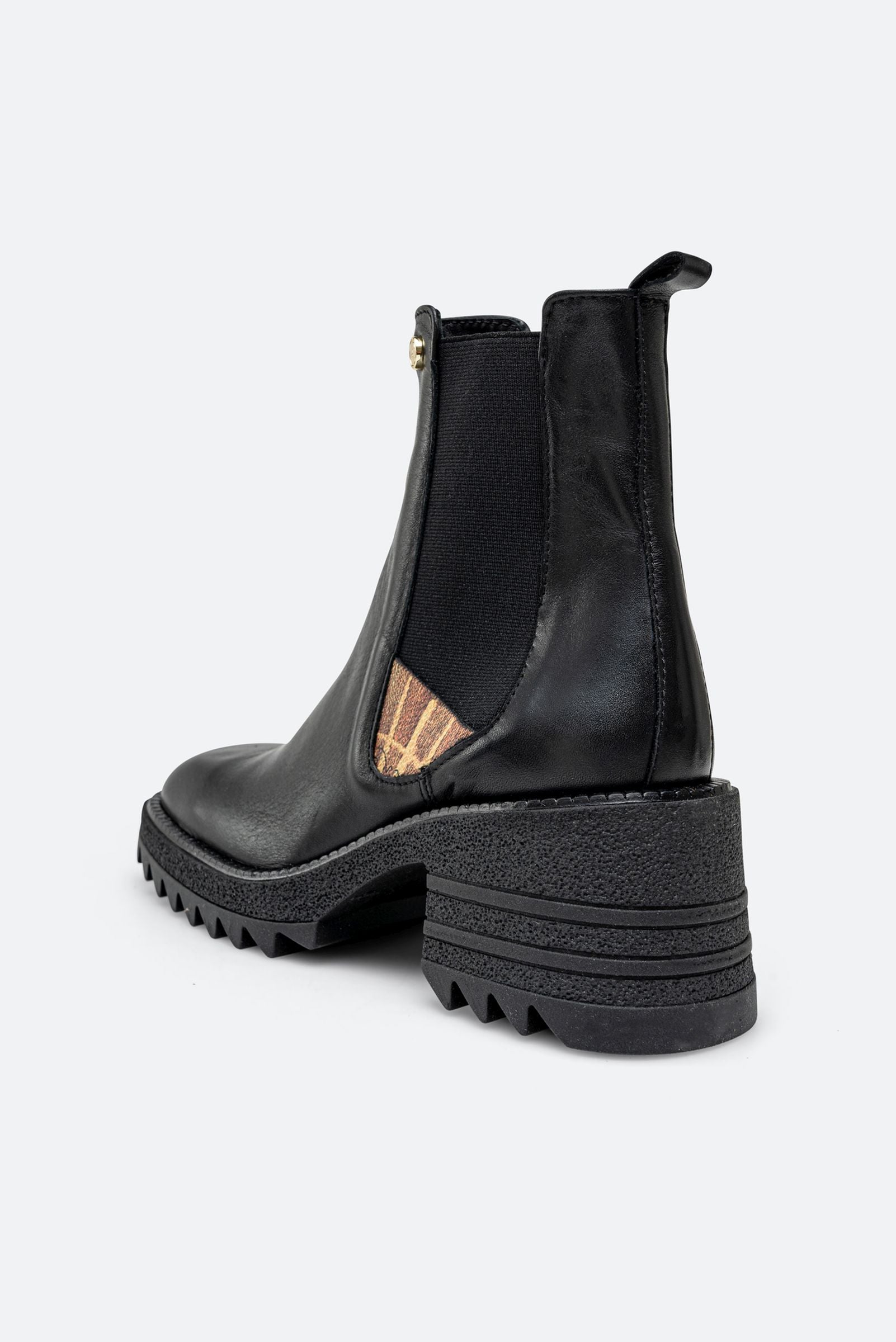 Stivaletto Leadore in pelle stampa Planetarium colore nero