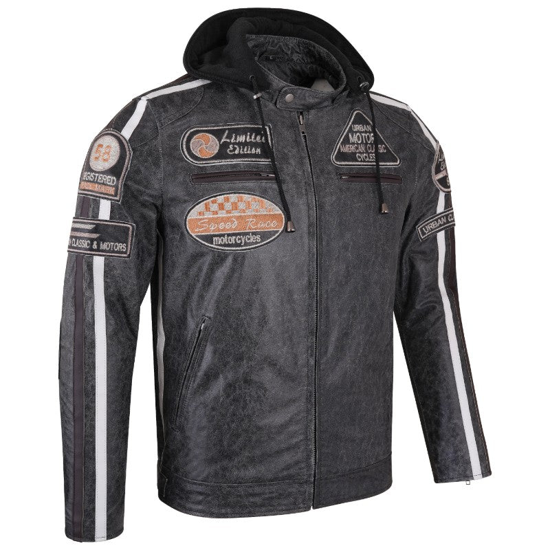 Jaqueta de Couro Masculina para Motocicleta Fifty Eight – Breaker