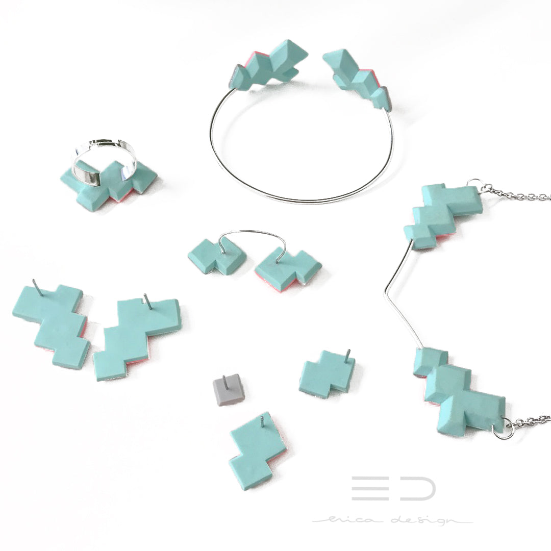 EXPANSION | gray – mint – coral – silver
