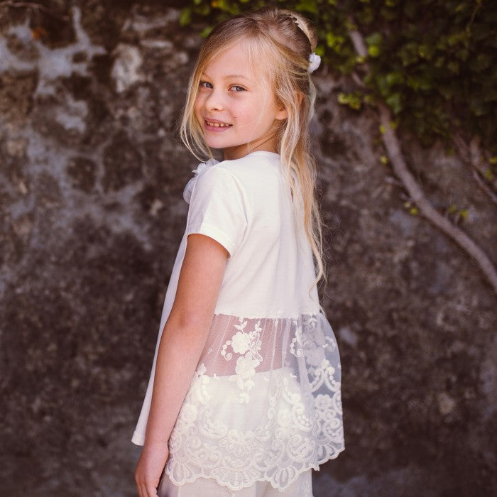 LACE DETAIL T-SHIRT