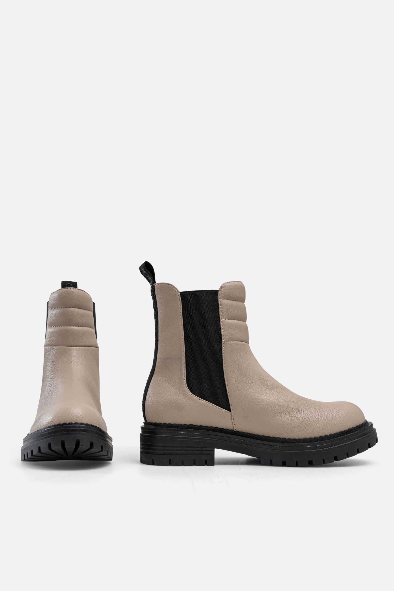 Melfort Ankle Boot in Beige Faux Leather