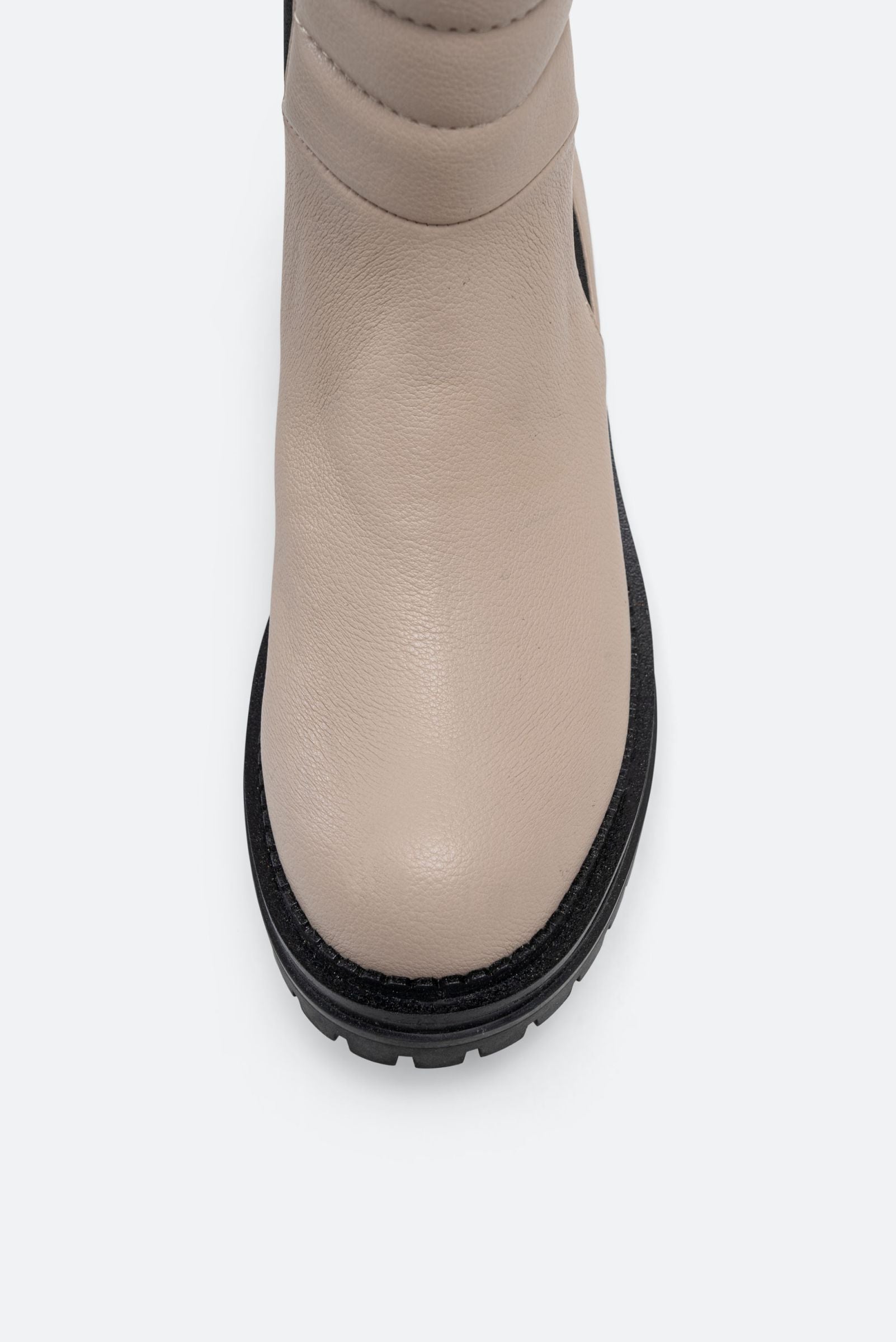 Melfort Ankle Boot in Beige Faux Leather