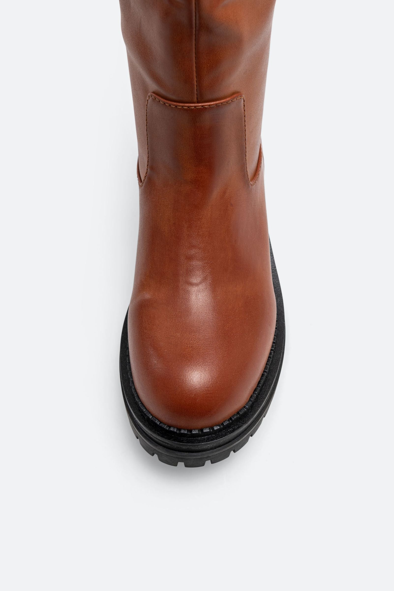 Melfort Boot in Faux Leather Color Tan
