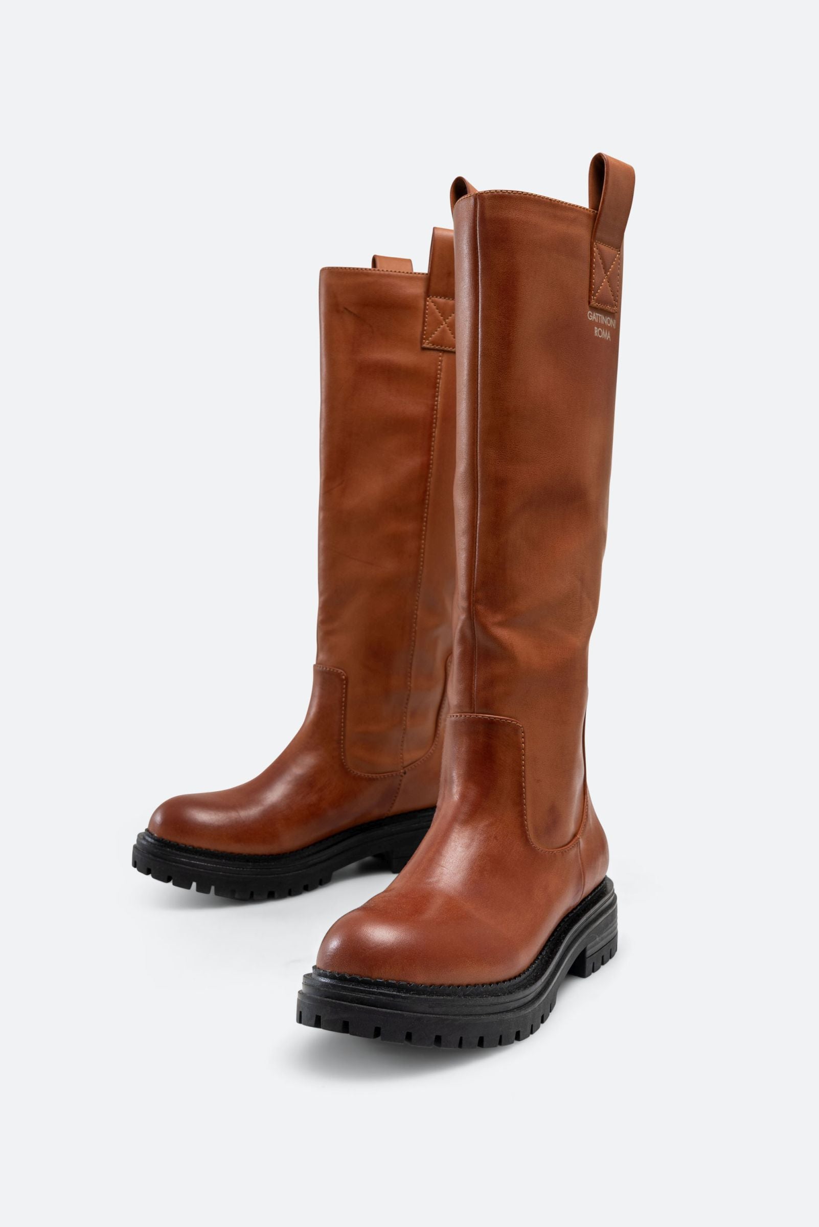 Melfort Boot in Faux Leather Color Tan