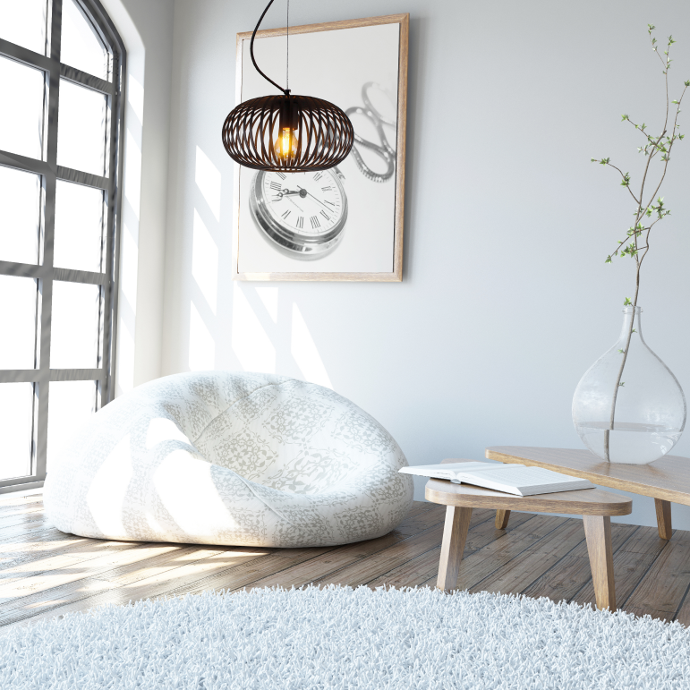 Chericoni Curvato Hängelampe, Ø30 cm, 1-flammig, E27, Schwarz, ideal für stilvolle Ess- oder Wohnzimmerbereiche.