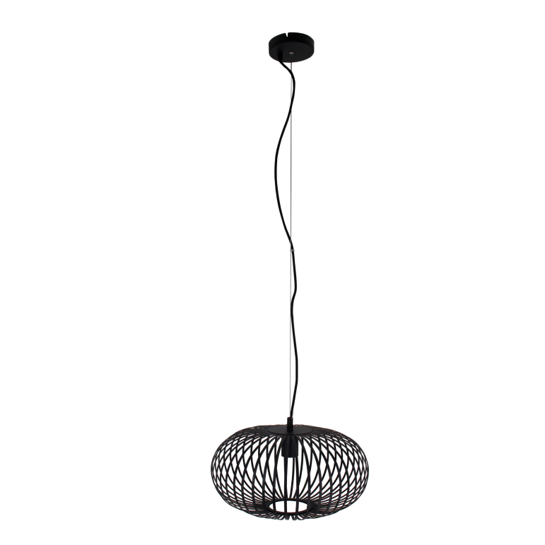 Elegante Chericoni Curvato Lampe zum Hängen, Ø40 cm, 1-flammig, E27, in zeitlosem Schwarz für minimalistische Raumgestaltung.