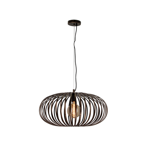 Die Chericoni Curvato Hängelampe in Bronze, Ø60 cm, 1-flammig, E27, verleiht Räumen warme Eleganz und stilvolles Licht.