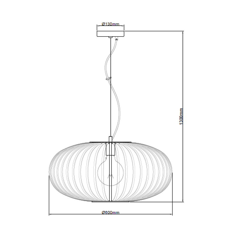 Die glänzende Chericoni Curvato Hängelampe, Ø60 cm, 1-flammig, E27, setzt edle Akzente in eleganten Interieurs.