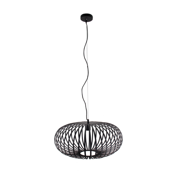 Elegante Chericoni Curvato Lampe zum Hängen, Ø60 cm, 1-flammig, E27, in zeitlosem Schwarz für puristische Raumgestaltung.