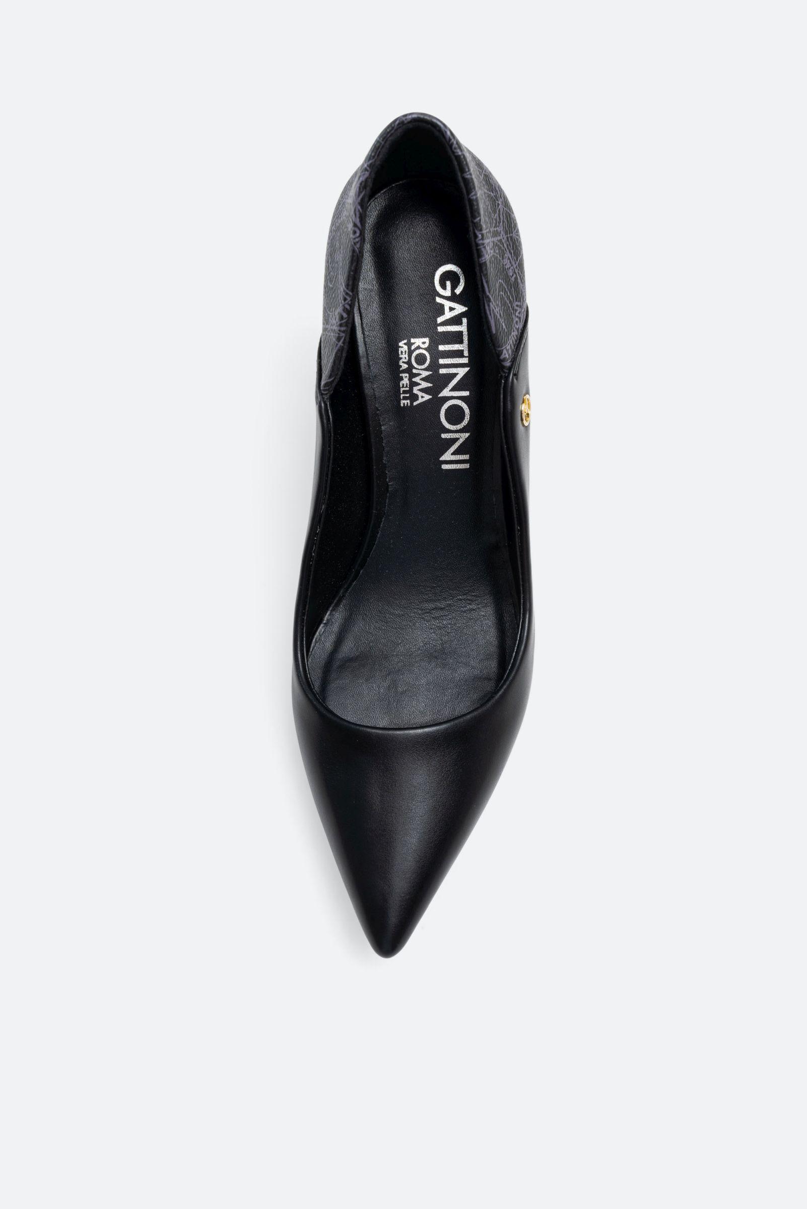 Scilla Pumps in Faux Leather Teodosia Print Black