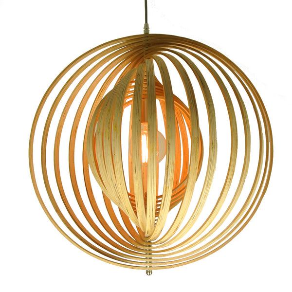 Chericoni Ring hanglamp van natuurlijk hout met ronde vorm, modern en stijlvol design.