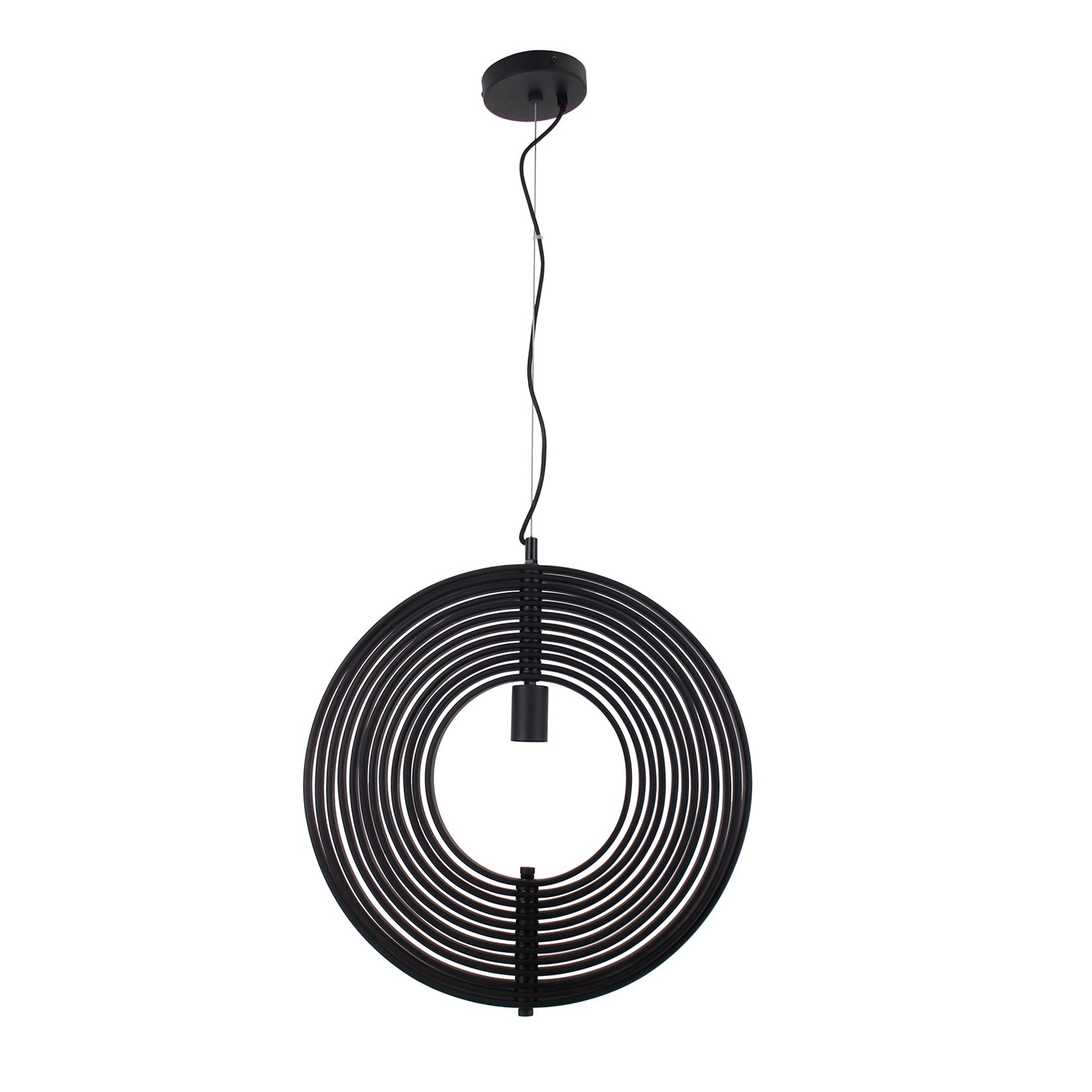 Lampada a sospensione Chericoni Ring – 1 luce – Ø50 cm – E27 – Nero