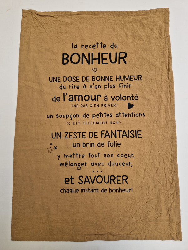 Towel recipe for happiness