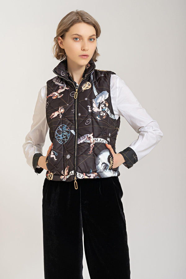 Harmonia Macrocosmica Quilted Sleeveless Puffer