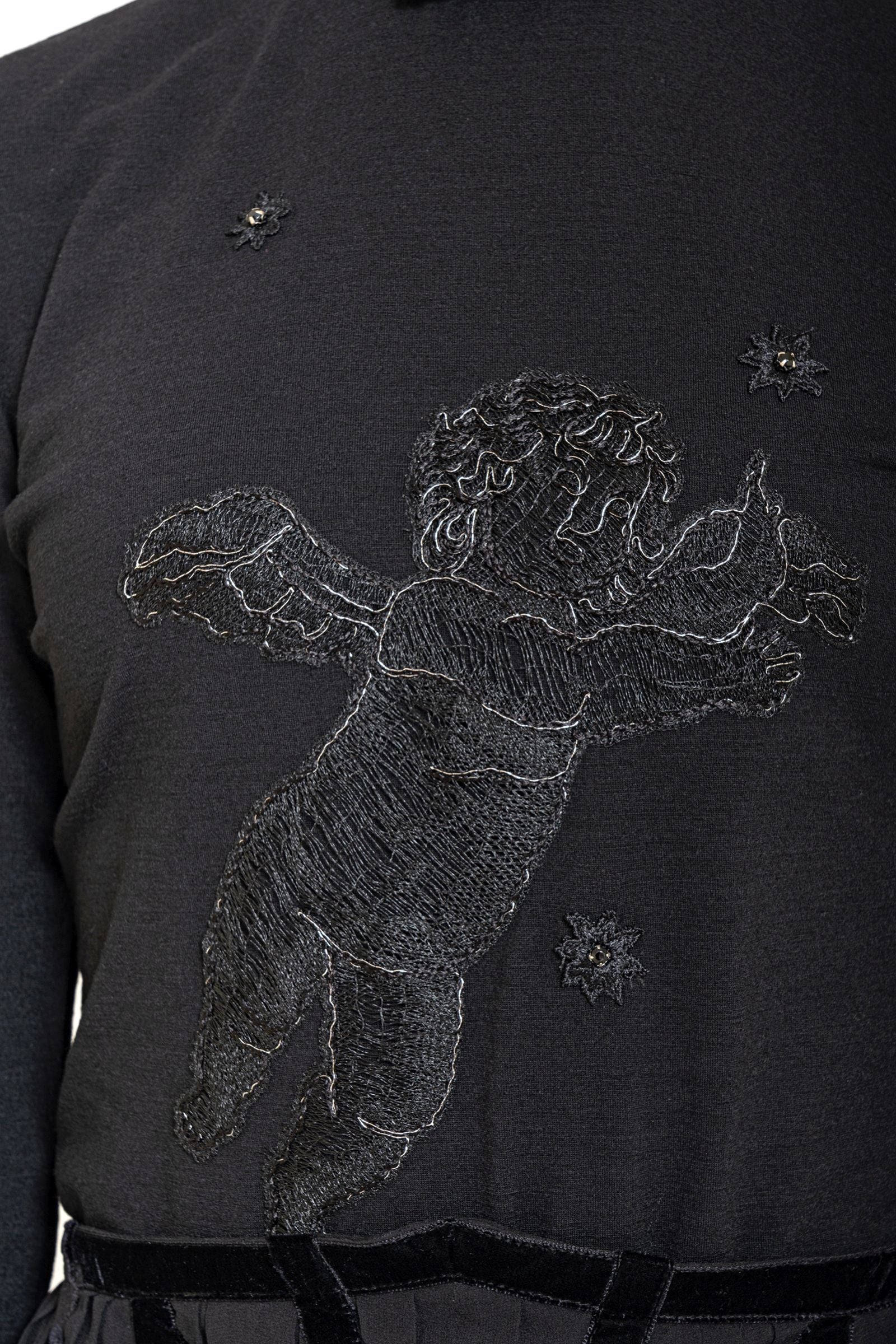 Langarm T-Shirt met Borduursel