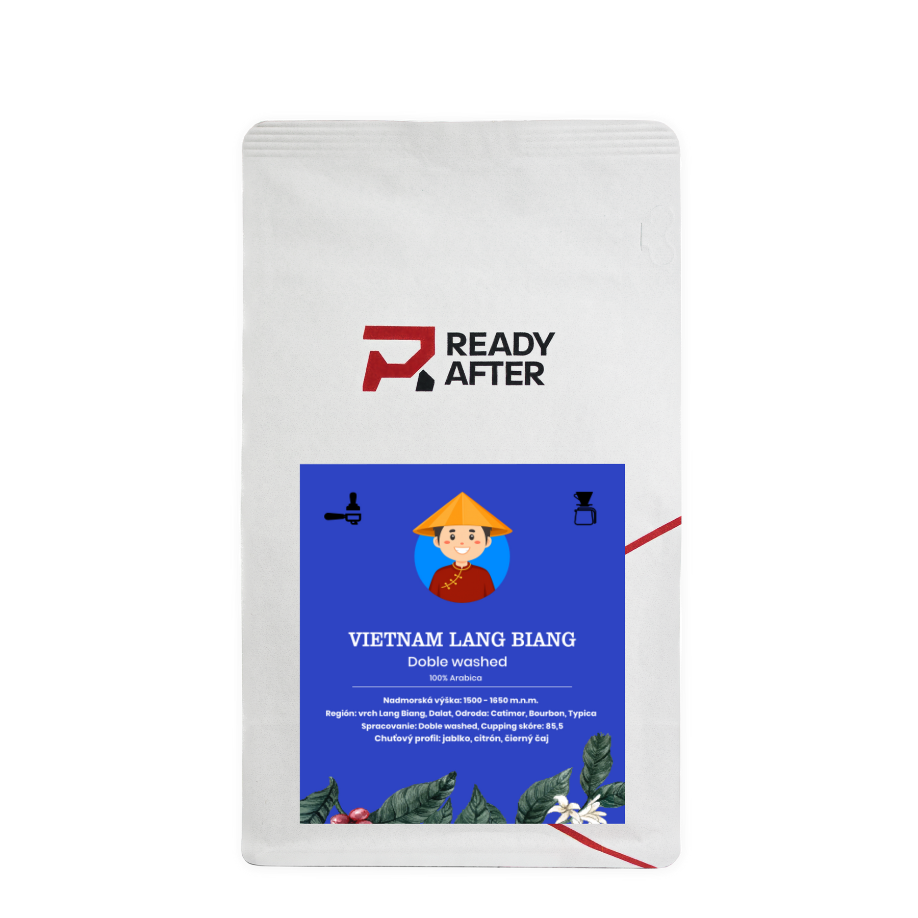 Vietnam Lang Biang Dvojitě omytá - 100% Arabica Káva Balení: 500g