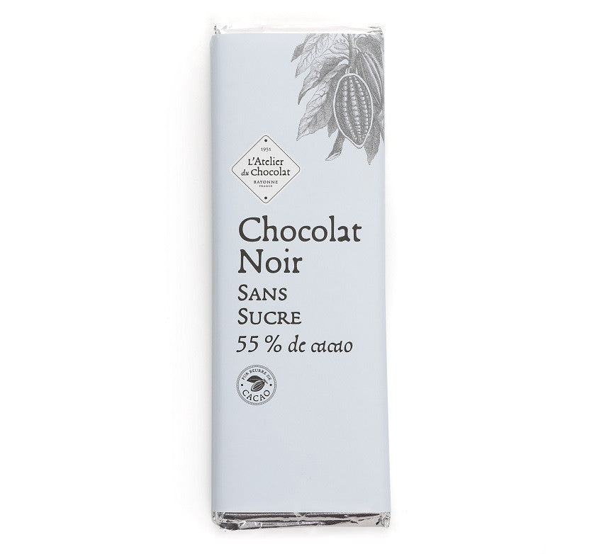 Barretta di Cioccolato Fondente Senza Zucchero