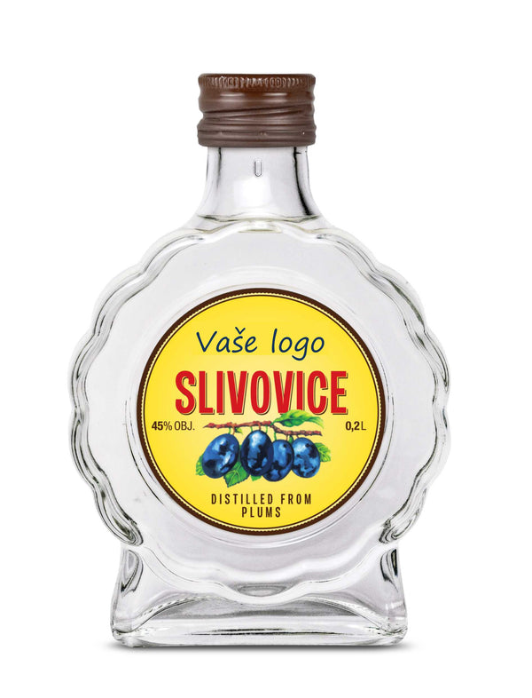 Dárkové láhve 0,2l Druhy: Slivovice 0,2L s dárkovou etiketou