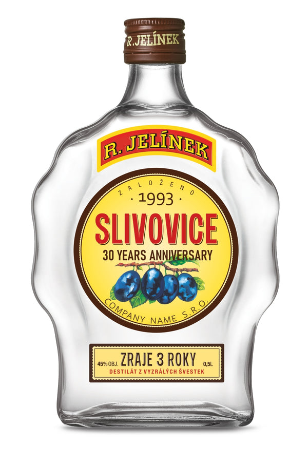 Gift Bottles 0.5L Types: Plum Brandy 0.5L with Gift Label