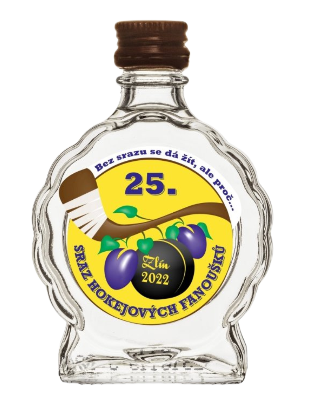 Gift Bottles 0.05L Types: Golden Plum Brandy 0.05L with Gift Label