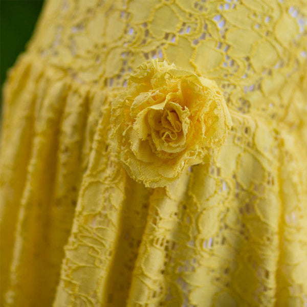 YELLOW LACE DRESS