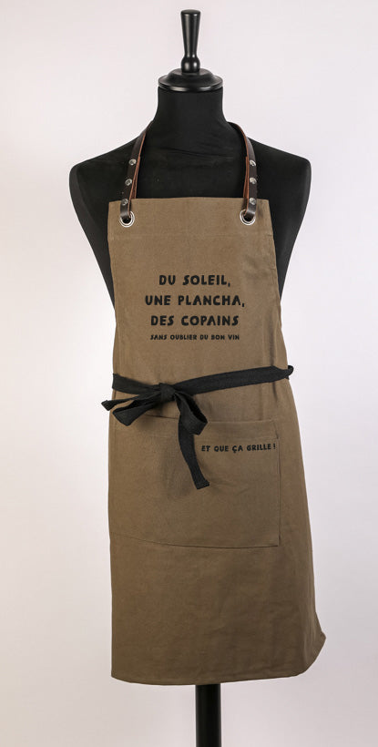 Sun apron, a plancha, friends
