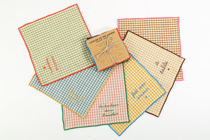 Set of 6 Kitchen Table Napkins