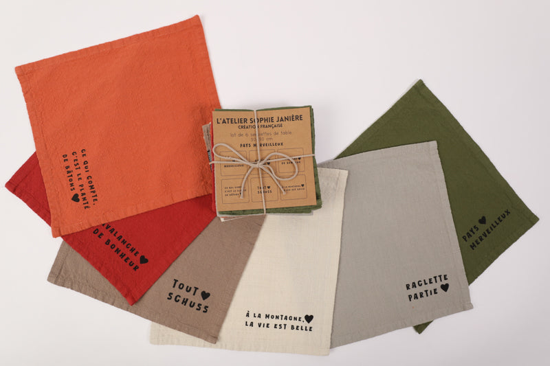 Set of 6 Wonderful Country Table Napkins