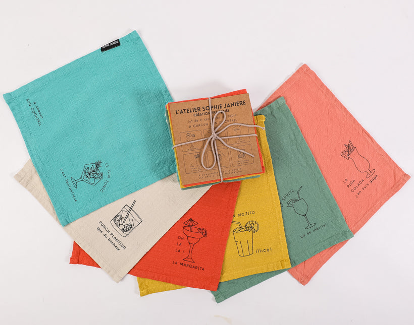 Set of 6 Cocktail Napkins