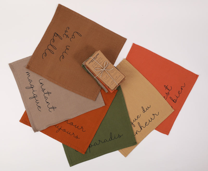 Set of 6 Table Napkins Pure Joy