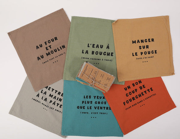Set of 6 Table Napkins A Good Forkful