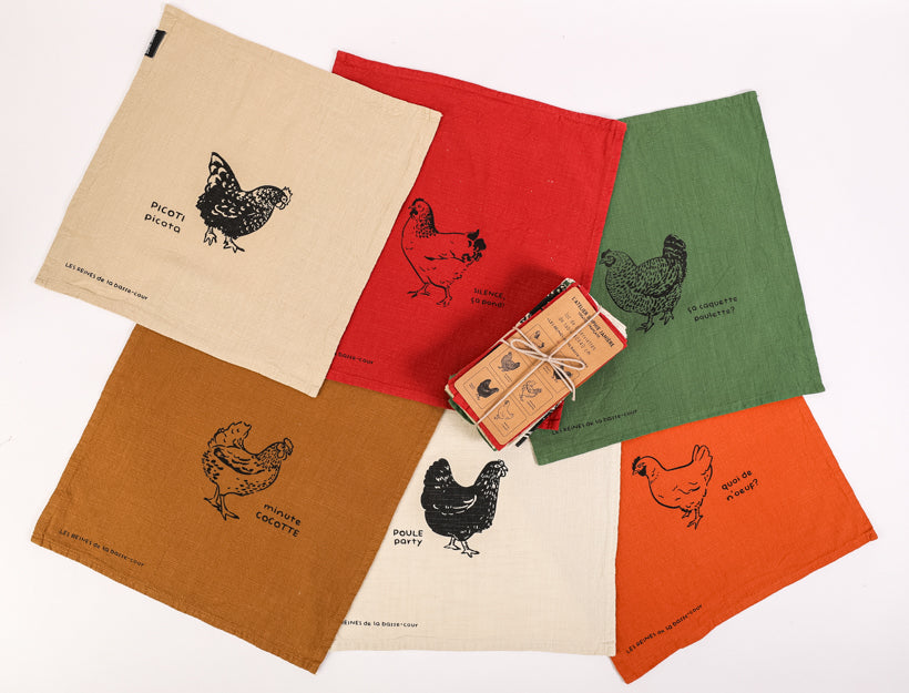 Set of 6 Table Napkins The Queens of the Coop