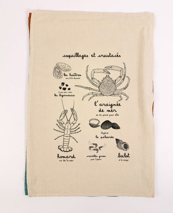 Shellfish and Crustacean Tea Towel