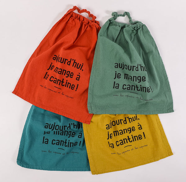 Set of 4 Bibs - I Eat at the Cafeteria