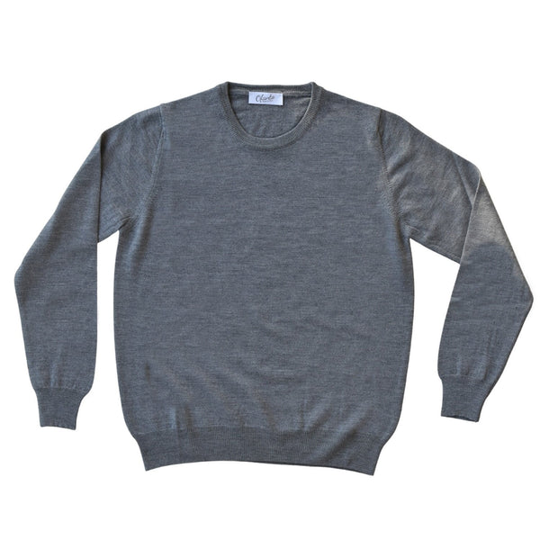 100% Merino talijanski pulover - Sivi