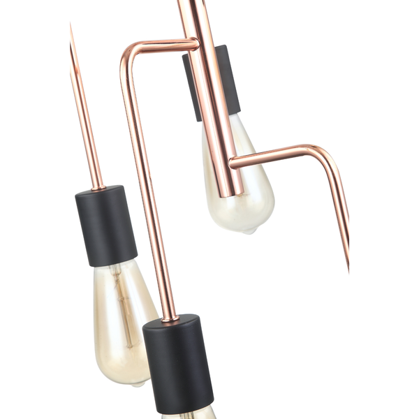 Lampada a sospensione Retro Chericoni – Rame – Nero – 5 Luci