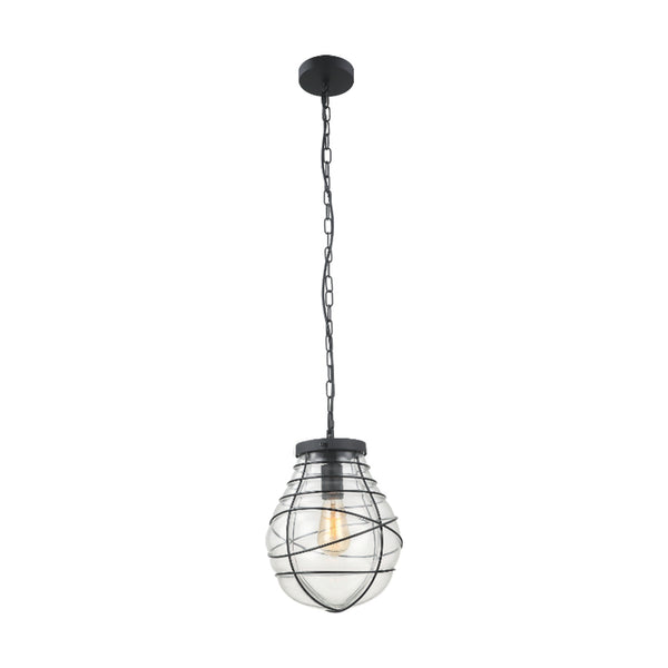 De Venezia hanglamp in zwart glas voegt een landelijke charme toe aan jouw interieur. Perfect voor sfeervolle verlichting.